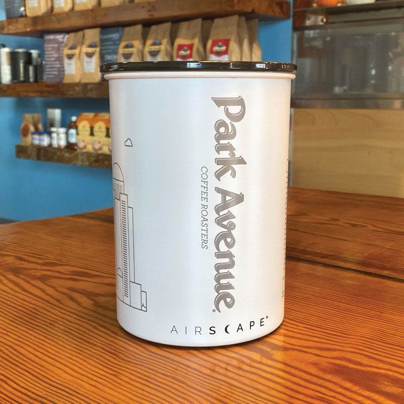 Airscape Coffee Canister - White - Park Avenue Coffee