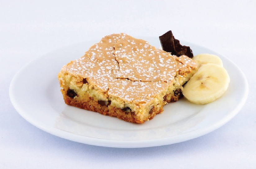 Banana Chocolate Chip Gooey Butter Cake - Park Avenue Coffee