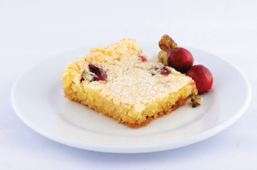 Cranberry Walnut Gooey Butter Cake - Park Avenue Coffee