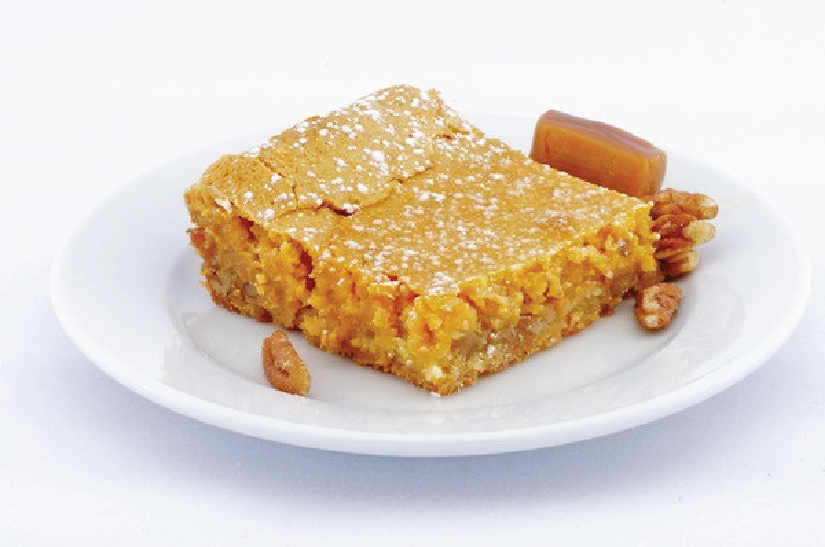 Pumpkin Caramel Pecan Gooey Butter Cake - Park Avenue Coffee