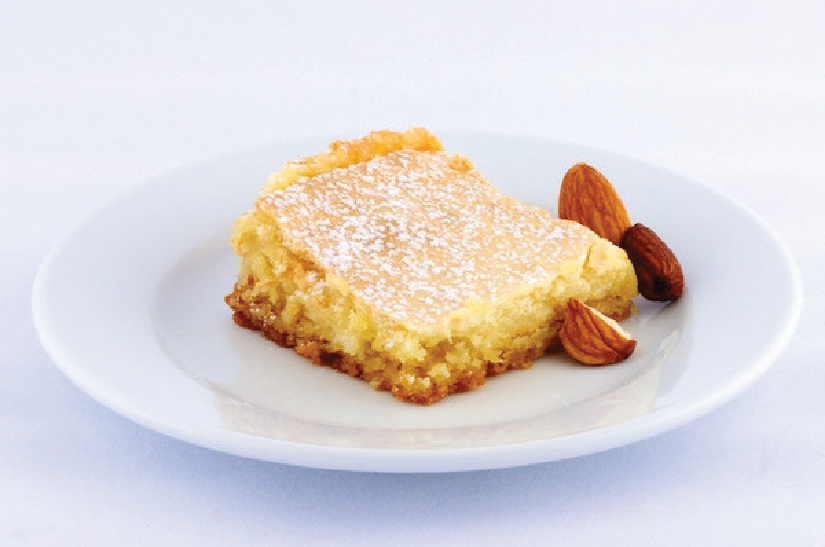 Toasted Almond Gooey Butter Cake - Park Avenue Coffee