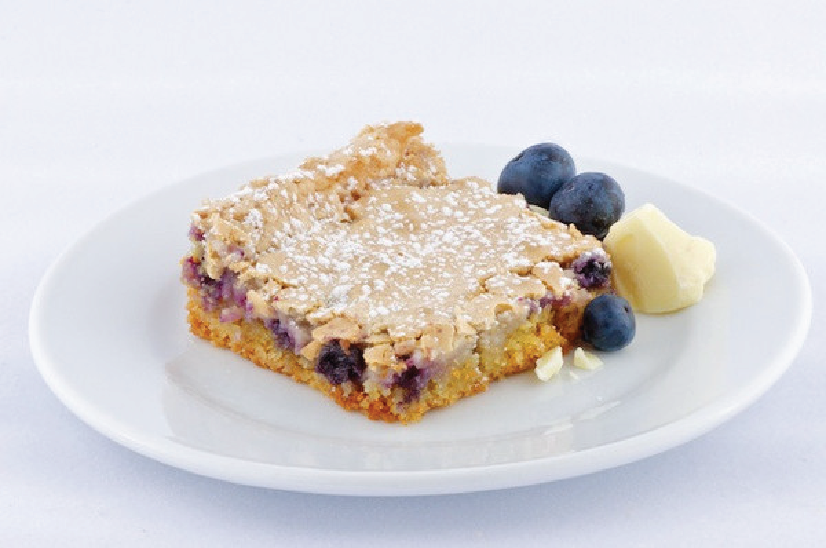White Chocolate Blueberry Gooey Butter Cake - Park Avenue Coffee