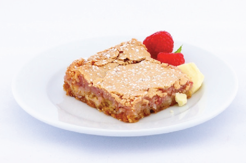 White Chocolate Raspberry Gooey Butter Cake - Park Avenue Coffee